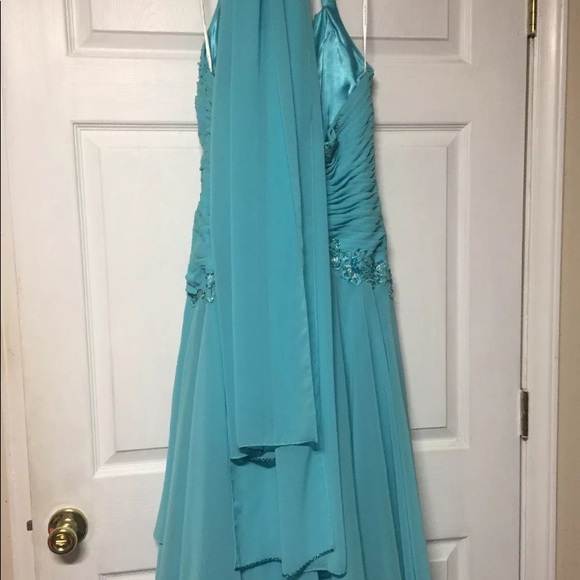 •Alyce Designs• Turquoise Prom Dress - Picture 5 of 8
